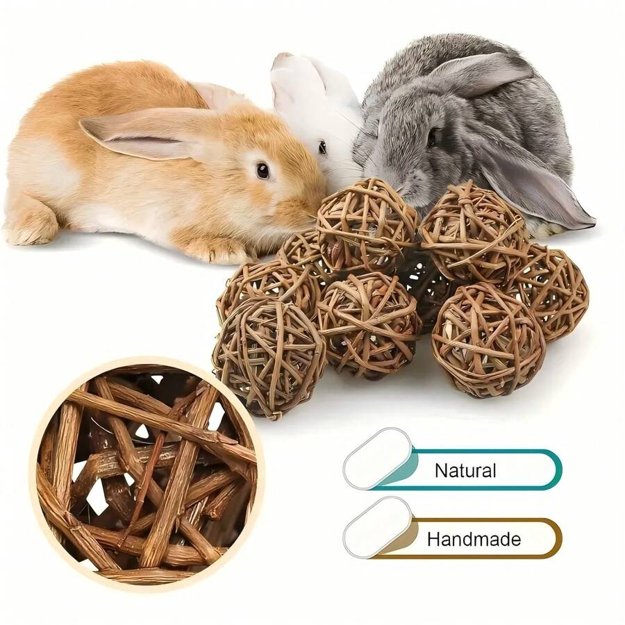 1pc/Set Small Pet Chewing Toy Ball - Rabbit, Guinea Pig, Hamster, Gerbil And Parrot Chew Toy
