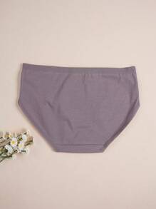 4 条装女士蝴蝶结纹理低腰多色性感可爱内裤休闲舒适三角裤 - 彩色 - 查看 3