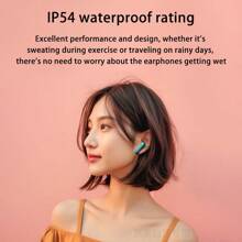 JBL Bluetooth Headset WAVE FLEX 2 Semi-In-Ear Music Headset With Noise Reduction For Calls, Sports And Games With Microphone IP54 Waterproof And Dustproof Type-C Charging Port Pearl White