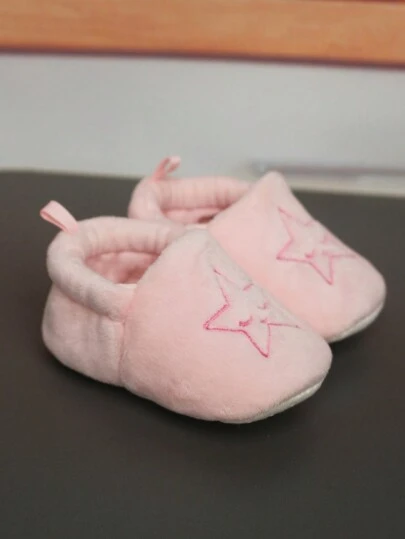 1 Pair Fashionable Soft-Sole Breathable Cute Flat Shoes For Infants & Toddlers, Unisex