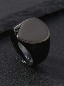 Anillo personalizado de acero inoxidable grabado para hombres, regalo de aniversario o festivo