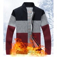 Saco Sueter Chamarras Caballero Abrigos Para Hombre - Rojo - Ver 4