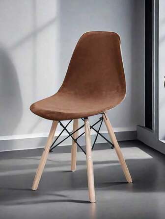 1PC, 2pcs,Solid Color Silver Fox Velvet, Velvet, Chair Cover, Elastic Shell Chair Cover, Nordic Makeup Stool, Wear Resistant To Dirt And Cat PAWS, Household Items, Solid Color, Backrest Chair, Cushion Cover, Suitable For Hotel Home Restaurant