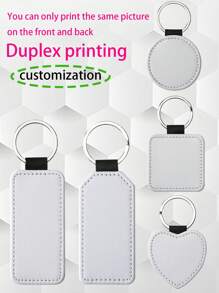 1 Peça Chaveiro de Impressão por Transferência Térmica Dupla Face, Personalizável com Design Pessoal, Logo, Forma Geométrica (Círculo, Quadrado, Retângulo, Coração), Adequado para Presentes, Amigos, Equipes, Casamentos