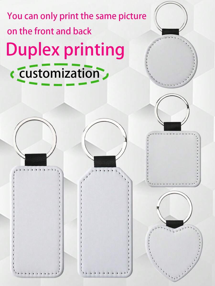 1 Peça Chaveiro de Impressão por Transferência Térmica Dupla Face, Personalizável com Design Pessoal, Logo, Forma Geométrica (Círculo, Quadrado, Retângulo, Coração), Adequado para Presentes, Amigos, Equipes, Casamentos