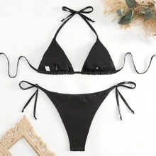 Women's Bikini Swimsuit - Black - View 4