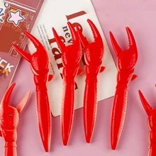 1pc/3pcs螃蟹笔按压创意礼品笔学生文具中性笔螃蟹大闸蟹减压玩具笔 - 彩色 - 查看 1