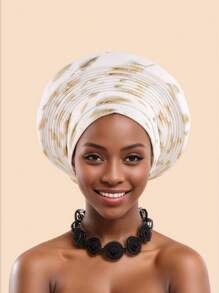 1pc Polyester Drawstring Patch Baseball Cap, Suitable For Spring, Summer, Autumn And Winter Hair Sleep Cap - Multicolor - View 3