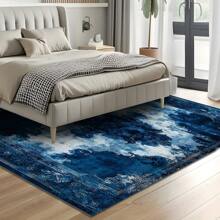1 件牛仔蓝奢华波西米亚风格地毯，复古美式矩形柔软防滑地毯，适用于户外、入口、客厅、卧室、洗衣房、浴室、游戏室、可洗四季装饰垫、圣诞家居装饰 - 彩色 - 查看 9