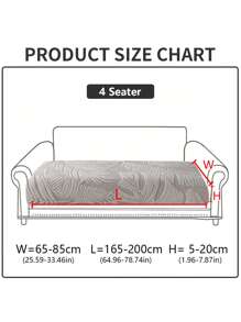 1pc Floral Pattern Stretch Velvet Sofa Slipcover, Elastic Soft Cushion Cover, All-Wrap Style Suitable For All Sofas, 4-Season Use - Light Grey - View 11