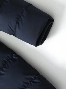 女士时尚可拆卸连帽和蓬松领子保暖厚棉袄外套，冬季