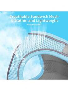 Dog Collar Harness Leash For Dogs Dog Puppies And Cats Pet Vest With Leash Nylon Mesh - 藍色 - 查看 5