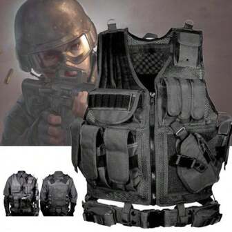 Tactical Vest Outdoor Breathable For CS Game Airsoft Vest Adjustable For Adults