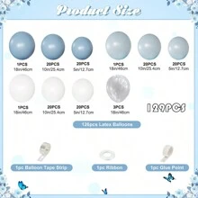 5/10/18Inch Dusty Blue Sage Green White Clear Thickening Latex Balloon Arch Garland Kit For Engagement Wedding Birthday Baby Shower Bridal Shower Theme Party Decorations