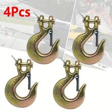 2/4Pcs G70 Grade Galvanized Claw Hook Sliding Hook Chain Link Hook Claw Hook Multi-Specification Lifting Hook - Gold - View 7