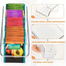 1pc Tea Bag Organizer, Tea Bag Storage Box, Clear Storage Holder Storage Bins For Tea Bag, Sugar Packet, Coffee Bag, Spice Pouches, Multifunctional Plastic Organizer Box, 2-Compartment Desktop Organizer, Storage Box For Cabinet, Countertop, Pantry - Clear - View 5