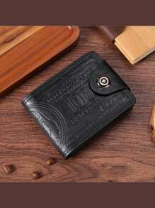 1 件男士短款钱包，PU 皮革简约经典双折钱包，时尚休闲商务拉链袋，多个卡槽，适合青少年、夏季户外、运动、旅行、毕业、生日 - 錢包 - 查看 8