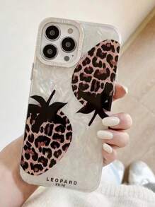 Apple Leopard Print Leopard Strawberry Shell Pattern Phone Case - Compatible With IPhone 16 Pro Max 15 14 13 12 11 - Multicolor - View 8