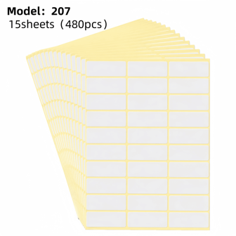 15 页白色姓名标签，空白书写贴纸，适用于罐子、文件、学校、办公室、厨房标签和整理，哑光白色标签，1.97 英寸 X 0.7 英寸，480 片/包，学校用品，返校