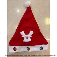 Christmas Hat, Adult Santa Hat, Classic Red Santa Hat For Christmas And New Year Holiday Parties(Accessories Are Randomly Matched And Do Not Affect Use) Best Gifts Birthday
