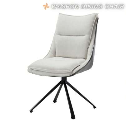 WAHSON OFFICE CHAIRS 1PC Wahson Modern Office Chair Desk Chair For Bedroom, Swivel Office Chair With Metal Legs, Ergonomic Armchair For Living Room, Swivel Chair In Linen And PU Leather, Beige