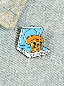 1pc Pizza Pepperoni Puppy Pizza Brooch Badge - Multicolor - View 7