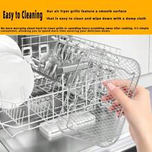 3 buc/set suport pentru friteuză cu aer din oțel inoxidabil 304, suport stivuibil pentru deshidrator, accesorii multifuncționale pentru copt, potrivite pentru prăjit și grătar, mașină de spălat vase - Multicolor - Vizualizare 8
