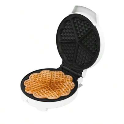 Cecotec Gaufrier électrique rond Ctec Fun Gofrestone. 1 000 W, finitions en acier inoxydable, 1 à 5 gaufres, en forme de cœur ou 1 grande - ✅Livraison en 3-5 jours