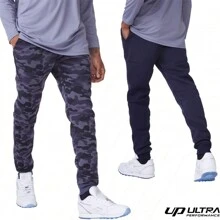 3 Pack Fleece Active Tech Joggers For Men, Mens Sweatpants With Zipper Pockets - Black Camo / Olive / Navy - View 5