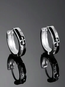 2pcs Men's Fashion Knight Style Earrings, Punk Stud Earrings, Stylish & Versatile