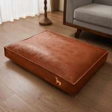 1 Pc Leather Dog Bed Mat, Padding, No Assembly Required, Suitable For Multiple Dog Breeds, Easy To Clean, Also Suitable For Cats, All Season Use