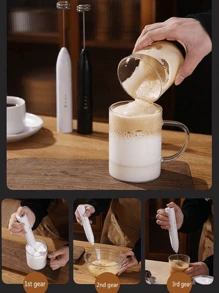 Portable Mixer For Milk, Drinks And Eggs (2 Refills)