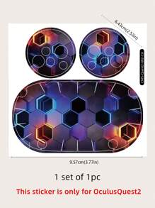 1 bộ Nhãn dán hoa văn hình học Tương thích với Oculus Quest 2 - Nhiều màu - Xem 3