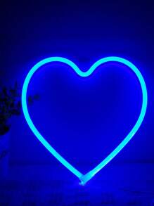 1pc Heart Shaped Neon Light, Pink, Colorful, Red, Blue, Warm, Purple, Multiple Lighting Colors, LED Atmosphere Lamp Room Decor Unique Shaped Lamp, Bedside Desk Decor, Decoration Ambient Light, Bedroom Decor, Commemorate Family, Or Gift For Couples, Couple, Family, Friend, Birthday, Holiday, Personalized, Unique Ideal Gift For Him, Her, Boyfriend, Girlfriend, Mom, Dad, Family, Friend