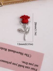10pcs/Pack Rose Flower Pendant Nail Accessories Y2K Color Nail Decoration, Personalized Alloy Flower Nail Jewelry 3D Simulation Flower Nail Decoration, Red And Black Pink Personalized Nail Decoration, Suitable For Nail Salons And Personal Use