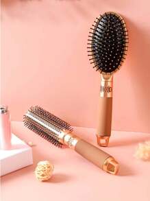 1PC 高档卷发梳 家用男女气垫气囊梳 按摩梳 椭圆梳 卡入式造型梳 美发梳 滚梳 适合男孩女孩 居家户外使用 母亲节 送给妈妈的礼物