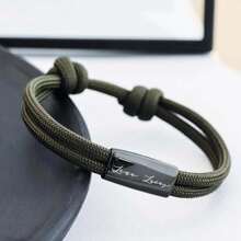 Personalized Men Bracelet Custom Sailing Rope Bracelet Custom Engraving Partner Bracelet Unisex Bracelet Christmas Gift