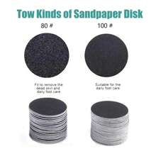 60pcs Disposable Foot File Pads, Foot Scrubber Callus Remover, Foot Care Tools - Black - View 1