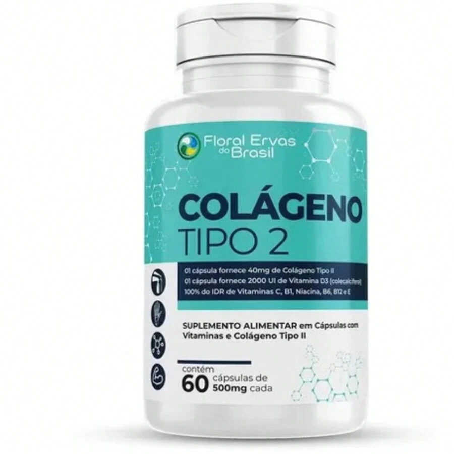Colágeno Tipo 2 - 40mg+ Vitaminas B12 D3 Niacina Articulções UC 2 colageno  frasco 60 capsulas 500mg - Outros - Visão 1