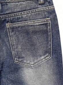 Vintage Distressed Slim Fit Men's Denim Jeans, Emo Style