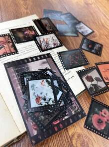 一包30张复古美学胶片风格贴纸，适用于剪贴簿、DIY装饰、返校季剪贴簿用品、趣味贴纸、笔记本电脑贴纸、Kindle手机贴纸 - 彩色 - 查看 14