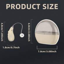 2 Earphones+Charging Case Hearing Aids For Seniors, Nearly Invisible Rechargeable Digital Hearing Amplifiers With Noise Cancellation For Adult Hearing Loss, Behind-The-Ear Hearing Aid, Control Easily - 均碼 - 查看 6