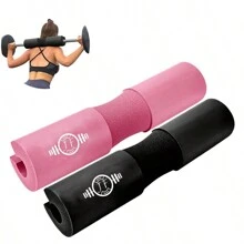 1 件杠铃海绵防滑垫和 2 条带垫绑带，用于在深蹲、弓步、举重健身运动中保护颈部和肩部，适合男女健身运动配件、运动、健身房、家庭锻炼、运动配件、健身房配件、CrossFit 配件 - 彩色 - 查看 1