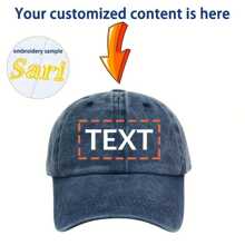 Customized Embroidered Baseball Cap - Personalized Text Logo, Adjustable Fit, Lightweight, Suitable For Thanksgiving And Urban Style - SXMDZ-navy Blue - View 11