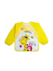 1入組卡通防水可反穿圍裙 - 藍色 - 查看 7