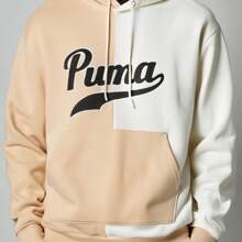 Puma Sudadera con capucha de bloques de color, sudadera casual con capucha para deportes al aire libre