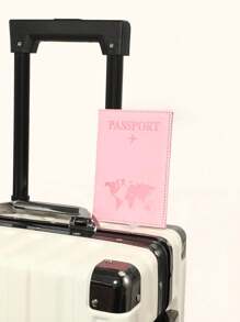 情侣旅行护照夹，仿皮护照夹，护照套，适合蜜月旅行，PU材质，轻便时尚，必备旅行配件，男女通用，学生适用，圣诞礼物，卡包，钱包，名片夹，信用卡夹，男女通用卡套 - 彩色 - 查看 3