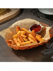 100/50pcs Greaseproof Baking Paper, Baking Sheet Air Fryer Liners, Non-Stick Greaseproof Pizza Sandwich Paper Food Wraps, Kitchen Gadgets For Cooking, Grilling, BBQ And Food Wrapping For BBQ, Picnic And Restaurant