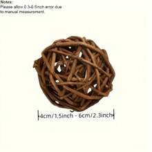 1pc/Set Small Pet Chewing Toy Ball - Rabbit, Guinea Pig, Hamster, Gerbil And Parrot Chew Toy