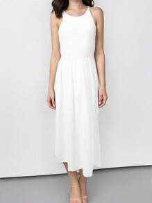 Váy suông thời trang nữ Váy lót trong mờ Nửa váy suông - trắng - Xem 2